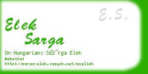 elek sarga business card